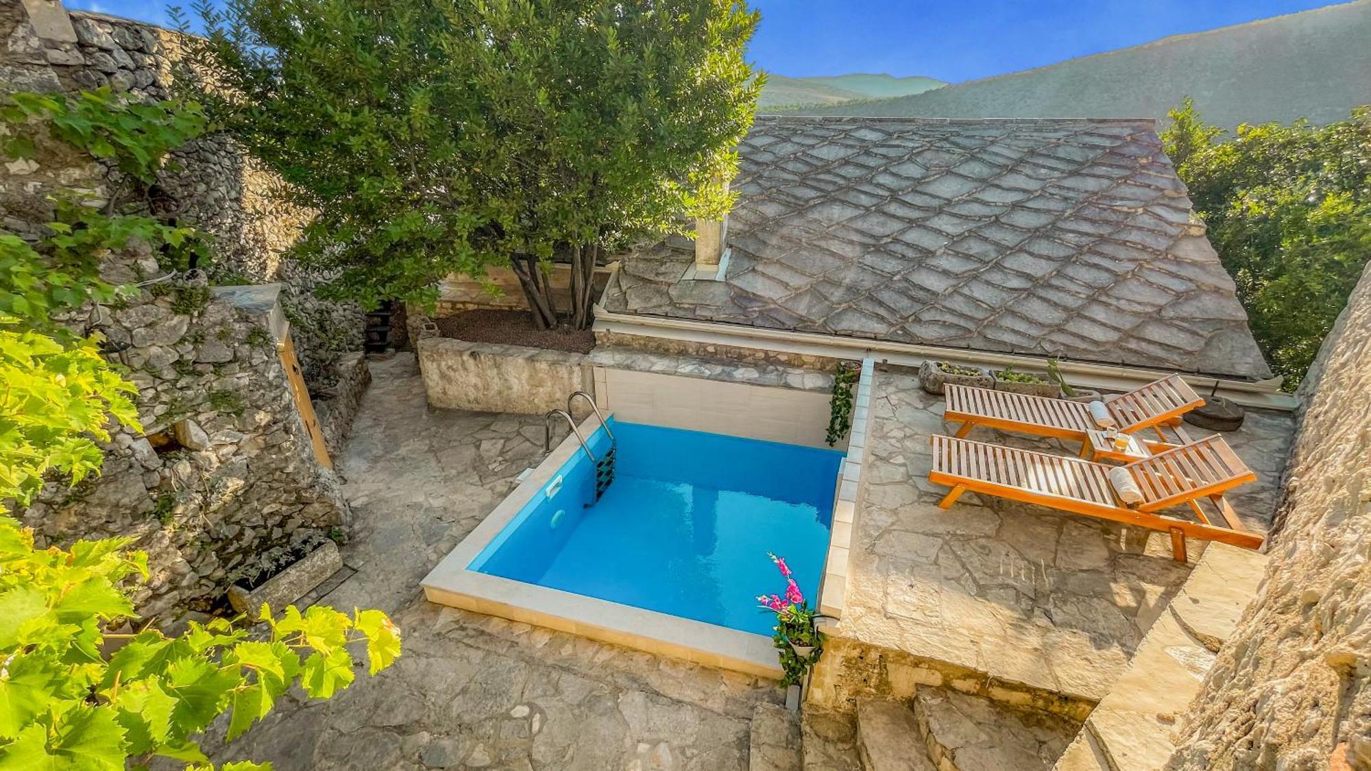 Villa Historic Pocitelj With Pool And Incredible Views On The River And Landmarks Екстериор снимка