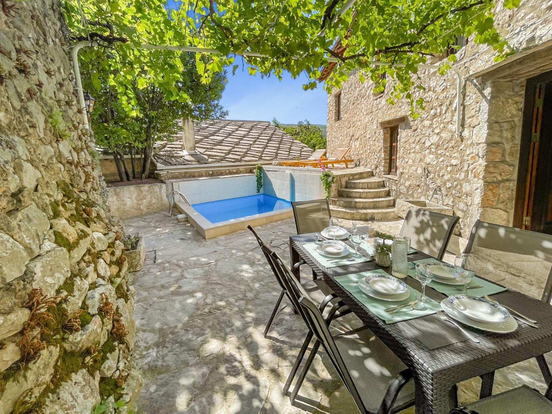 Villa Historic Pocitelj With Pool And Incredible Views On The River And Landmarks Екстериор снимка